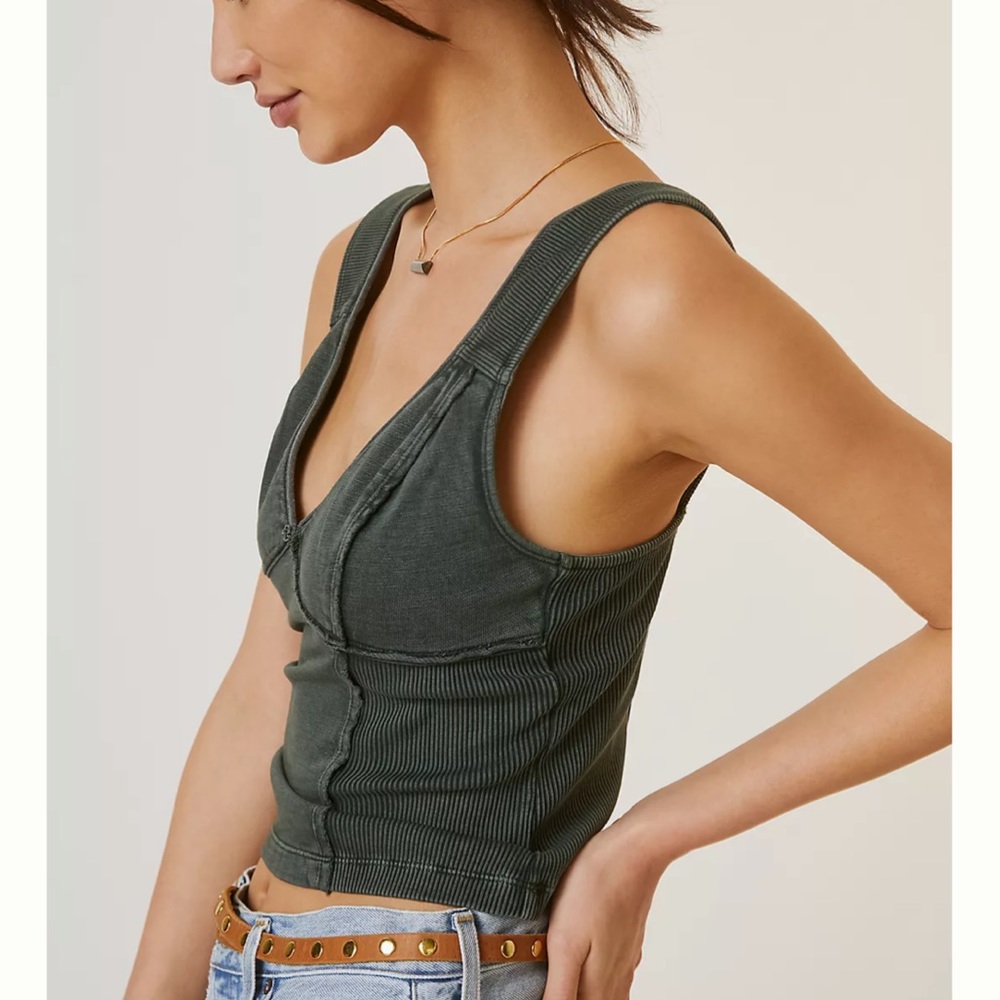 Anthropologie Pilcro Sustainable Corset Tank Top